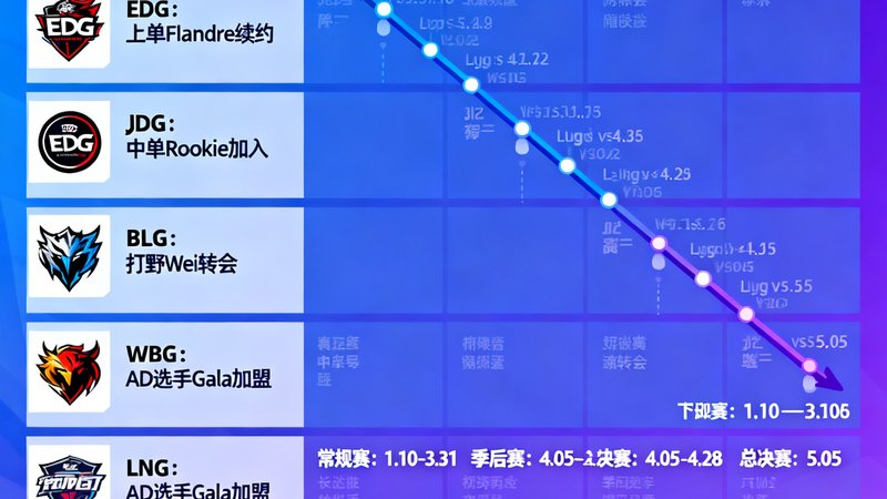 LPL2025赛季前瞻文章配图，展示新赛季各战队阵容变化与赛程安排的信息图表概览